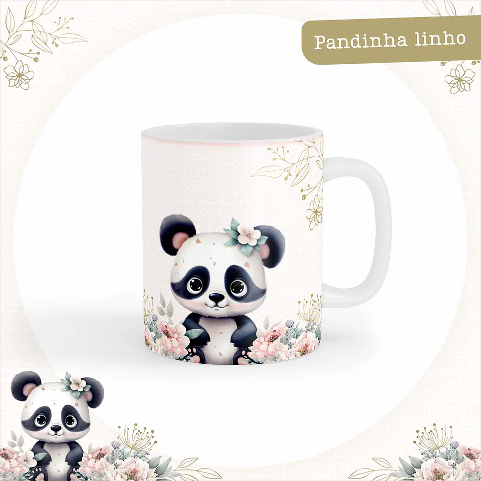 Arquivo Encadernação Baby Panda Linho Rosa Alfabeto - PAMELLA 5