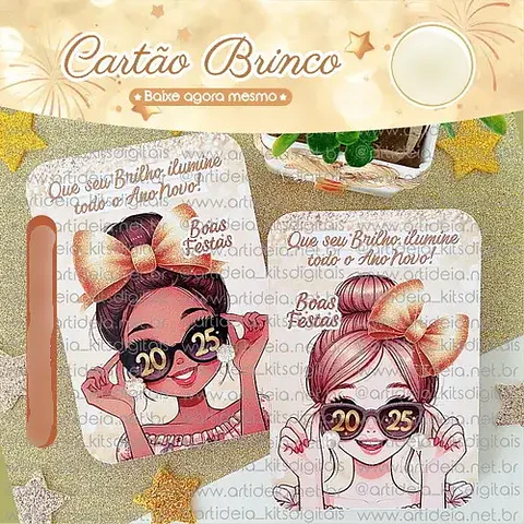 Arquivo Ano Novo Card Brinco 2025 - Art Ideia
