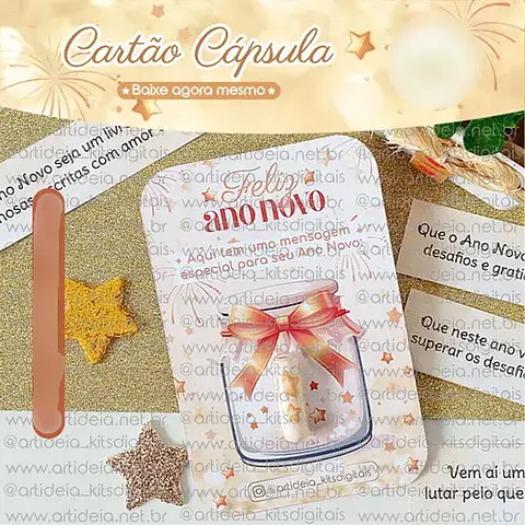  Arquivo Ano Novo Card Capsula 2025 - Art Ideia