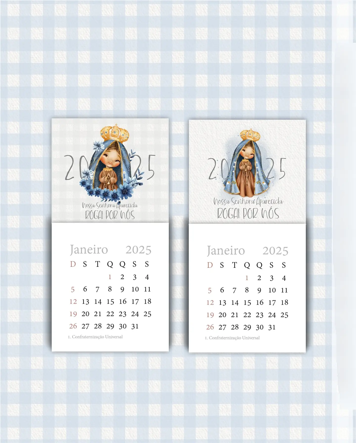 Arquivo Kit Printables Nossa Senhora Aparecida 5- Calendários 2025 - Carinas Paper 5