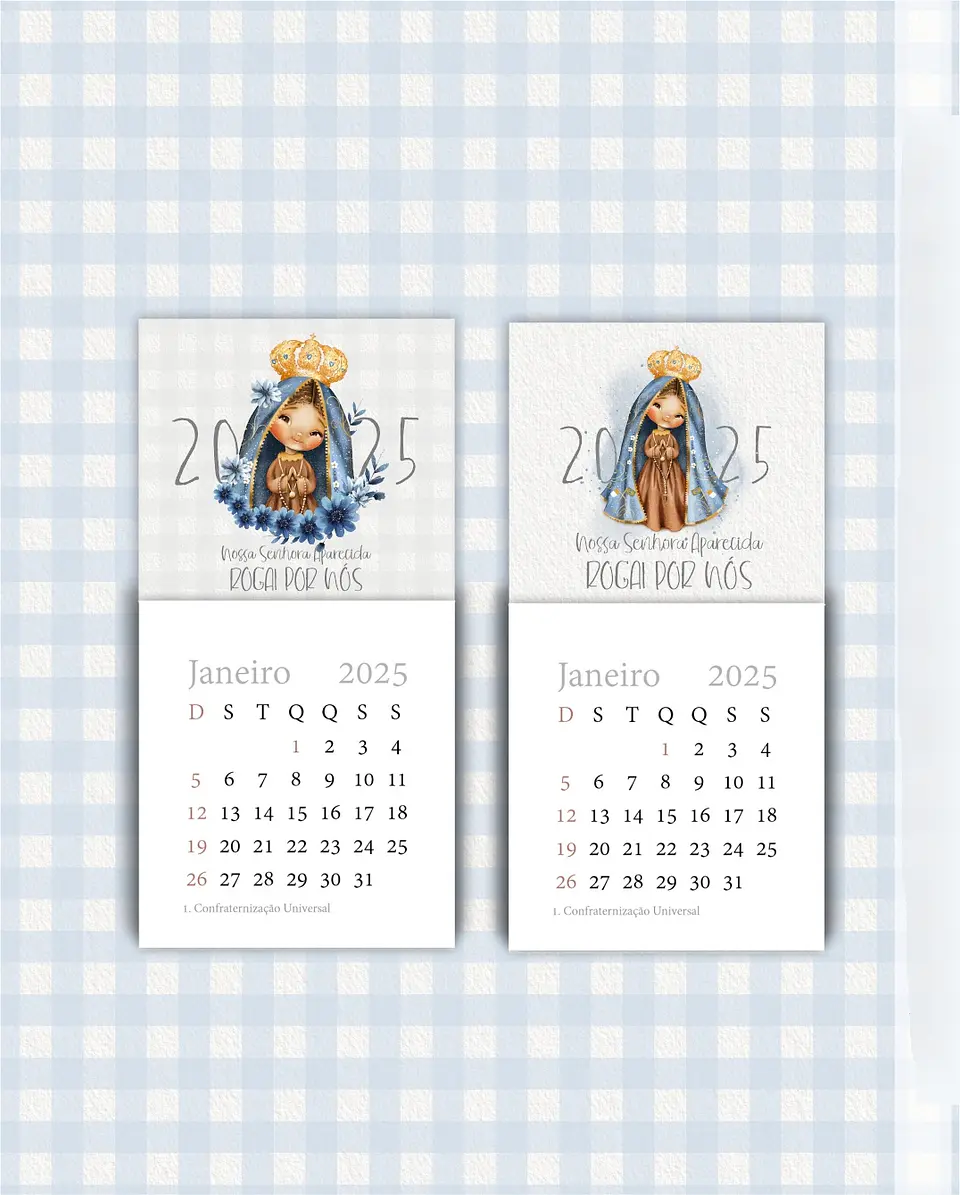 Arquivo Kit Printables Nossa Senhora Aparecida 5- Calendários 2025 - Carinas Paper 5