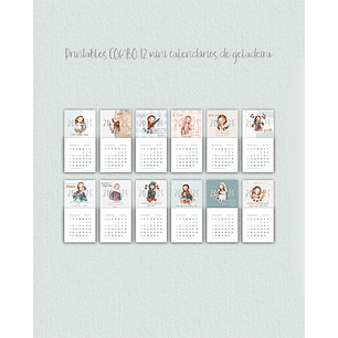 Arquivo COMBO 12 Mini calendário de geladeira 2025 santinhos diversos - Carinas Paper