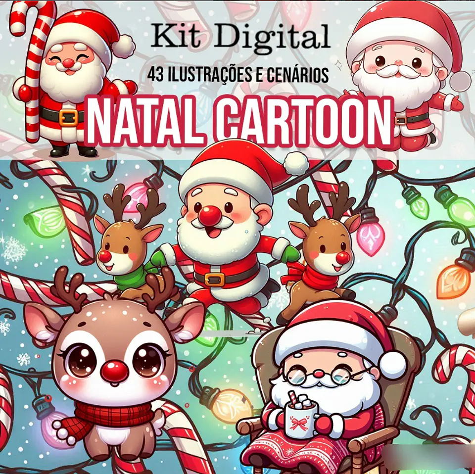 Kit Digital Natal Cartoon - Illustradeb 1