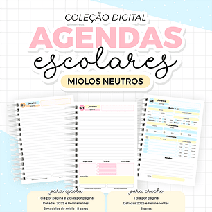 Arquivo Agendas Escolares 2025 Miolos Neutros - LETTERINHAS