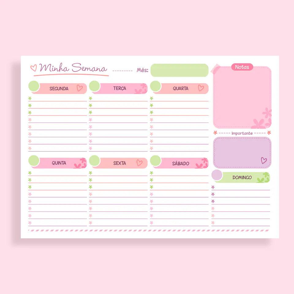 Arquivo Planner de Mesa Mensal e Semanal A4 - Telma Contel 2