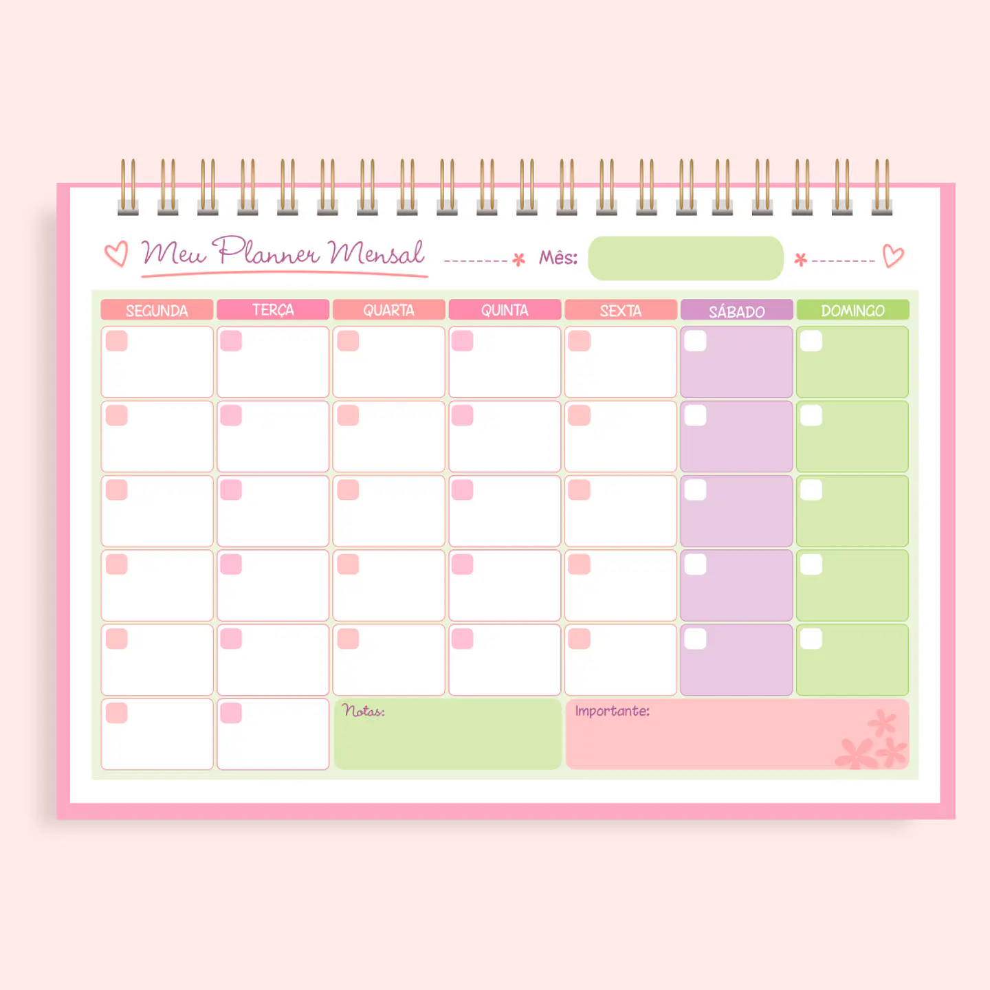 Arquivo Planner de Mesa Mensal e Semanal A4 - Telma Contel 4