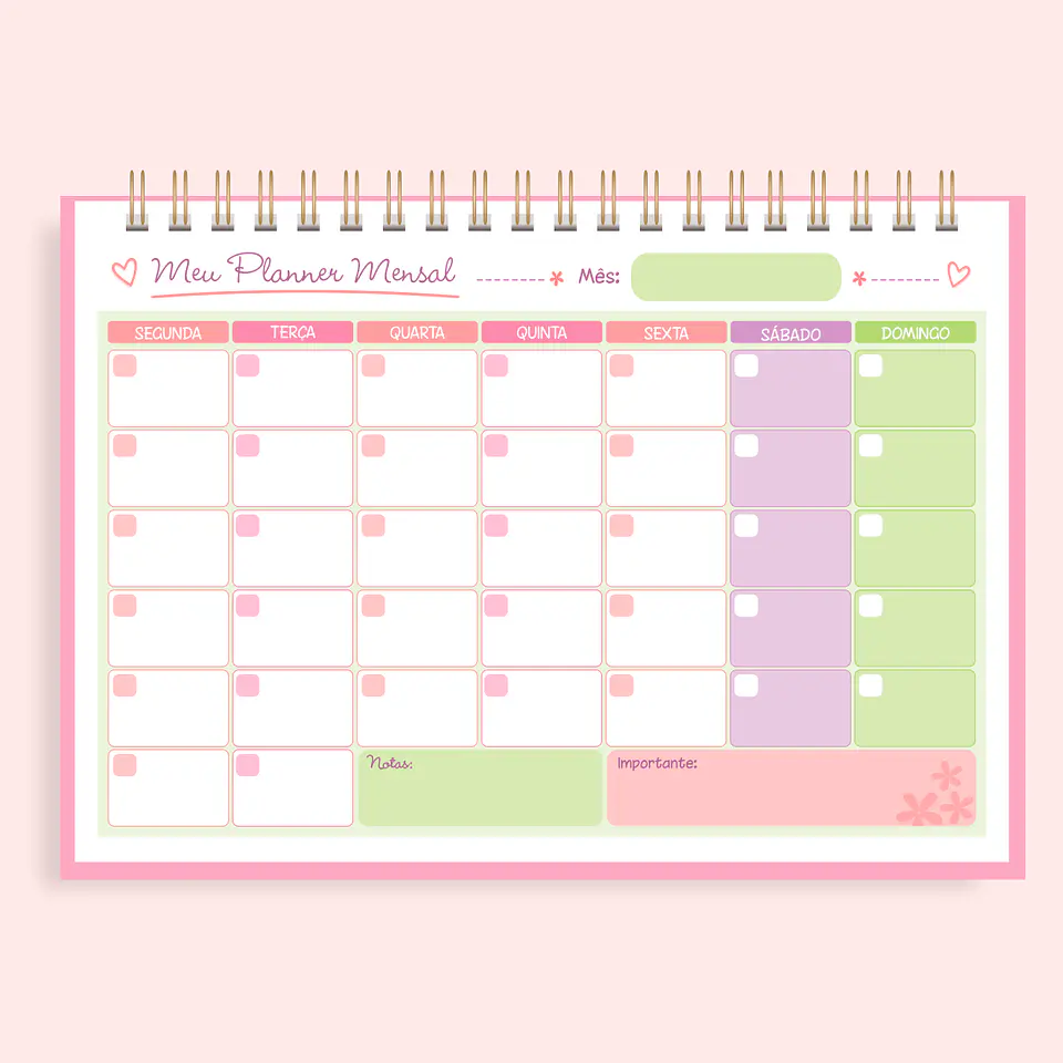 Arquivo Planner de Mesa Mensal e Semanal A4 - Telma Contel 4