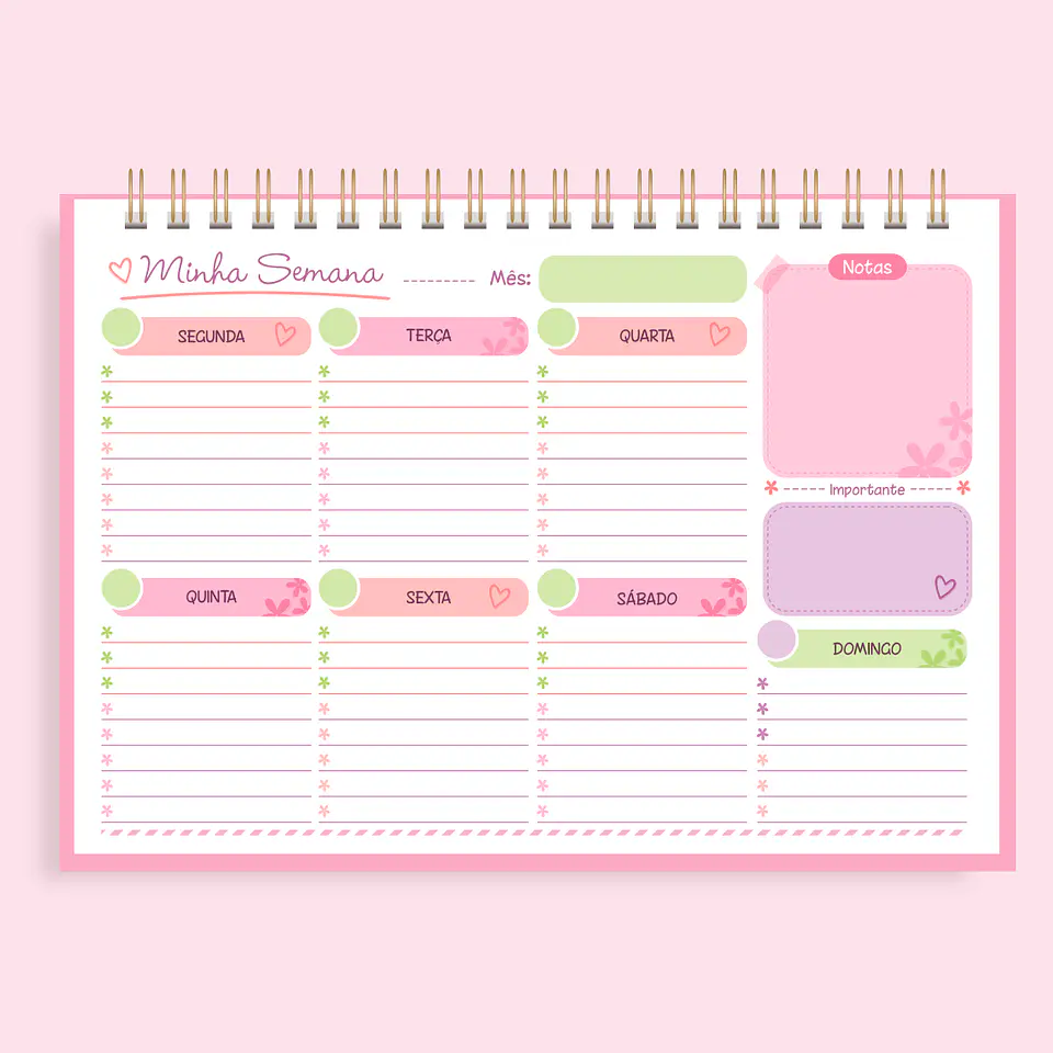 Arquivo Planner de Mesa Mensal e Semanal A4 - Telma Contel 5