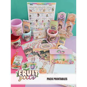 Arquivo Coleção FruitGirls Pack Printables Escolar - TITA