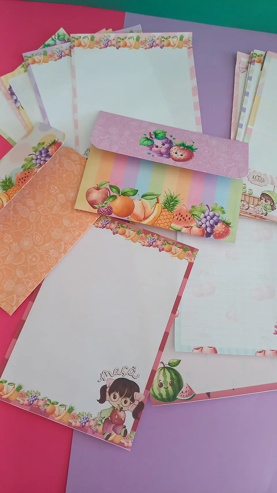 Arquivo Coleção FruitGirls Pack Printables Escolar 5