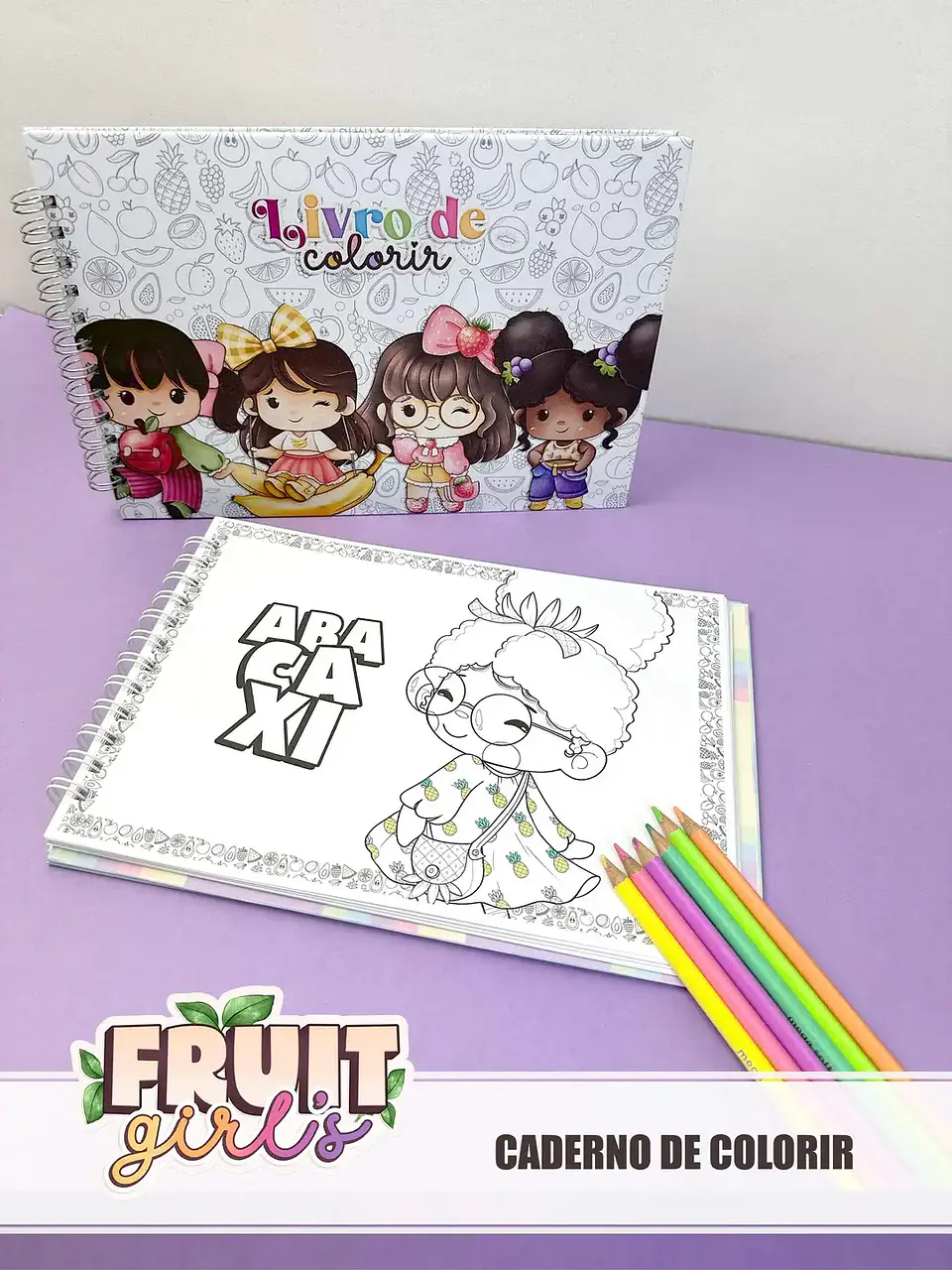 Arquivo Coleção FruitGirls Caderno de Colorir 1