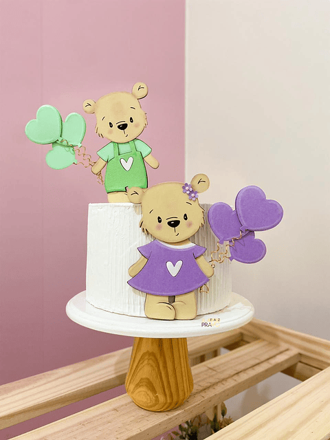 Arquivo de Corte Topo Ursinho Chá Revelaçao