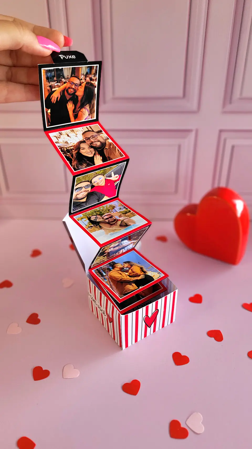 Arquivo de Corte Caixa Sanfonada Momentos Dia dos Namorados 1