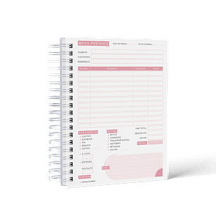 Arquivo Caderno de Pedidos Minimalista 10 cores + Capas - AMARANTTO