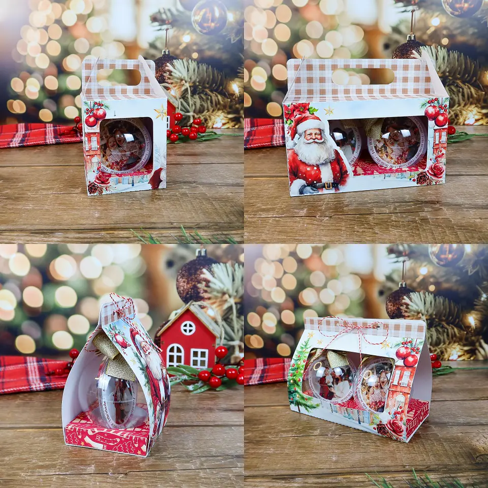Arquivo Natal Combo Caixas para Esfera - Chuvinha de Papel 1