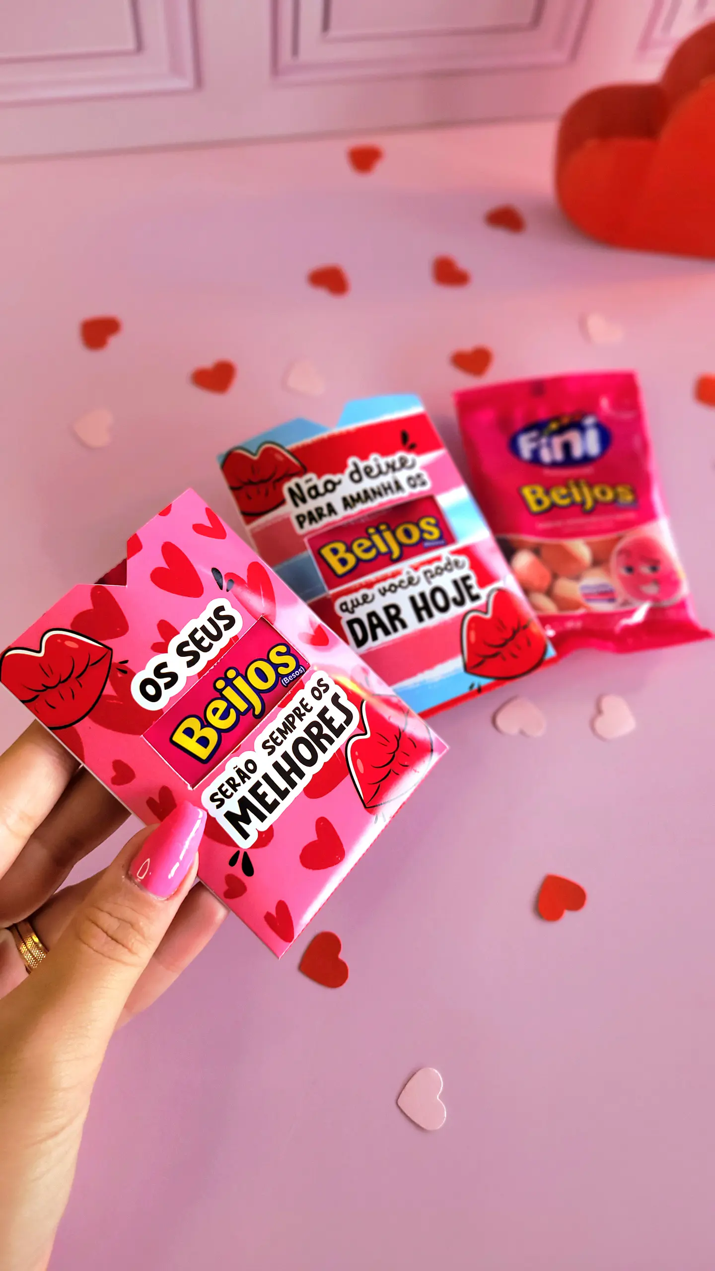 Arquivo de Corte Envelope Fini Beijos Dia dos Namorados 1