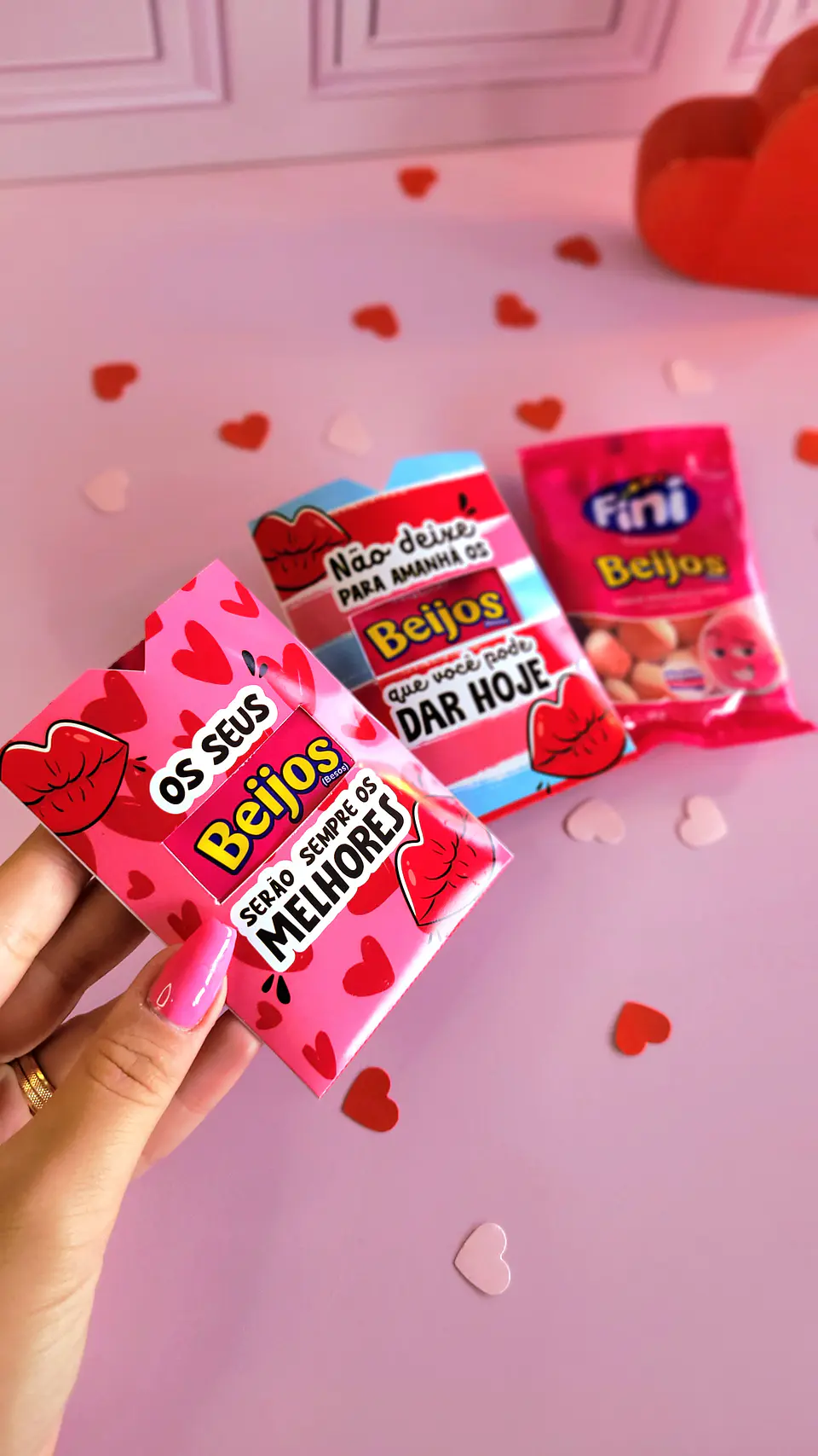 Arquivo de Corte Envelope Fini Beijos Dia dos Namorados 1