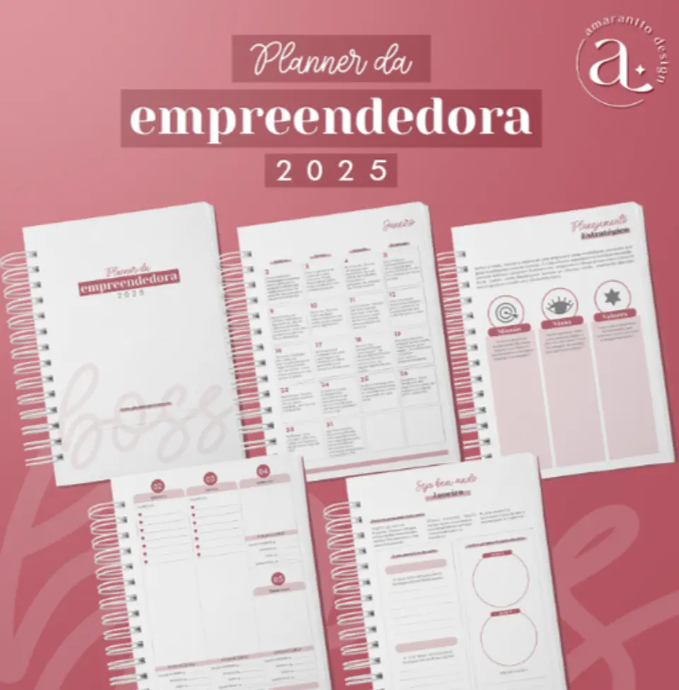 Arquivo Super Combo Planner da Empreendedora + Artesã | Permanente + Datado 2025 - AMARANTTO 6