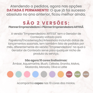 Arquivo Super Combo Planner da Empreendedora + Artesã | Permanente + Datado 2025 - AMARANTTO