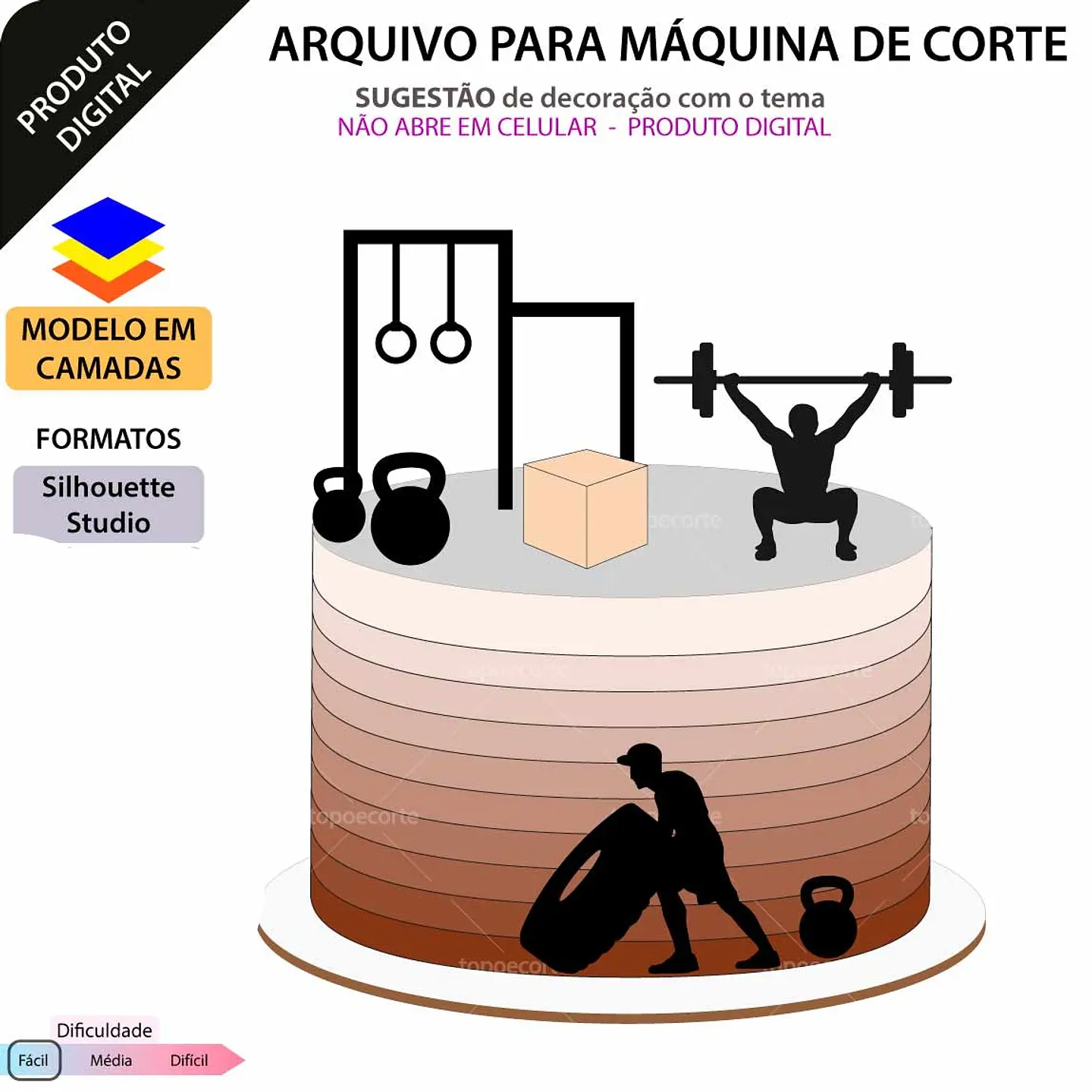 Arquivo Topo de Bolo Crossfit 1