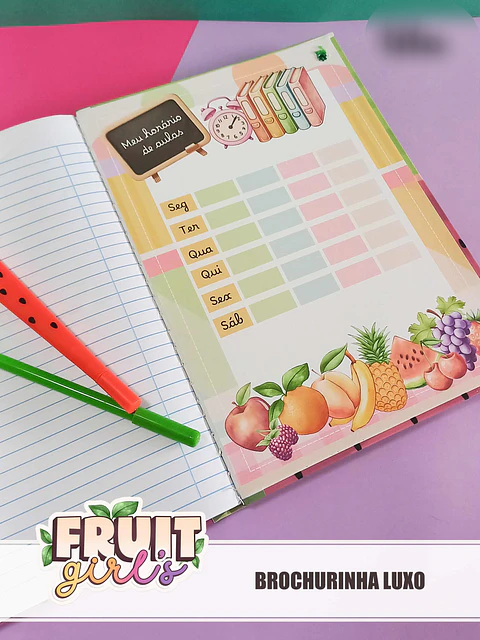 Arquivo Fruit Girls Encadernação Especial + Vídeo Aula -
