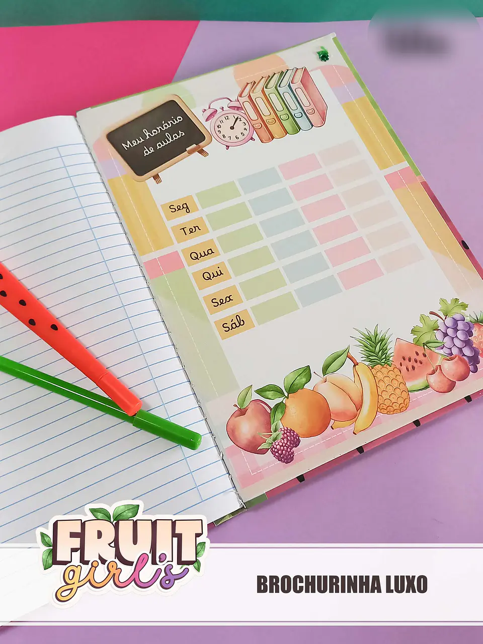 Arquivo Fruit Girls Encadernação Especial + Vídeo Aula - 1