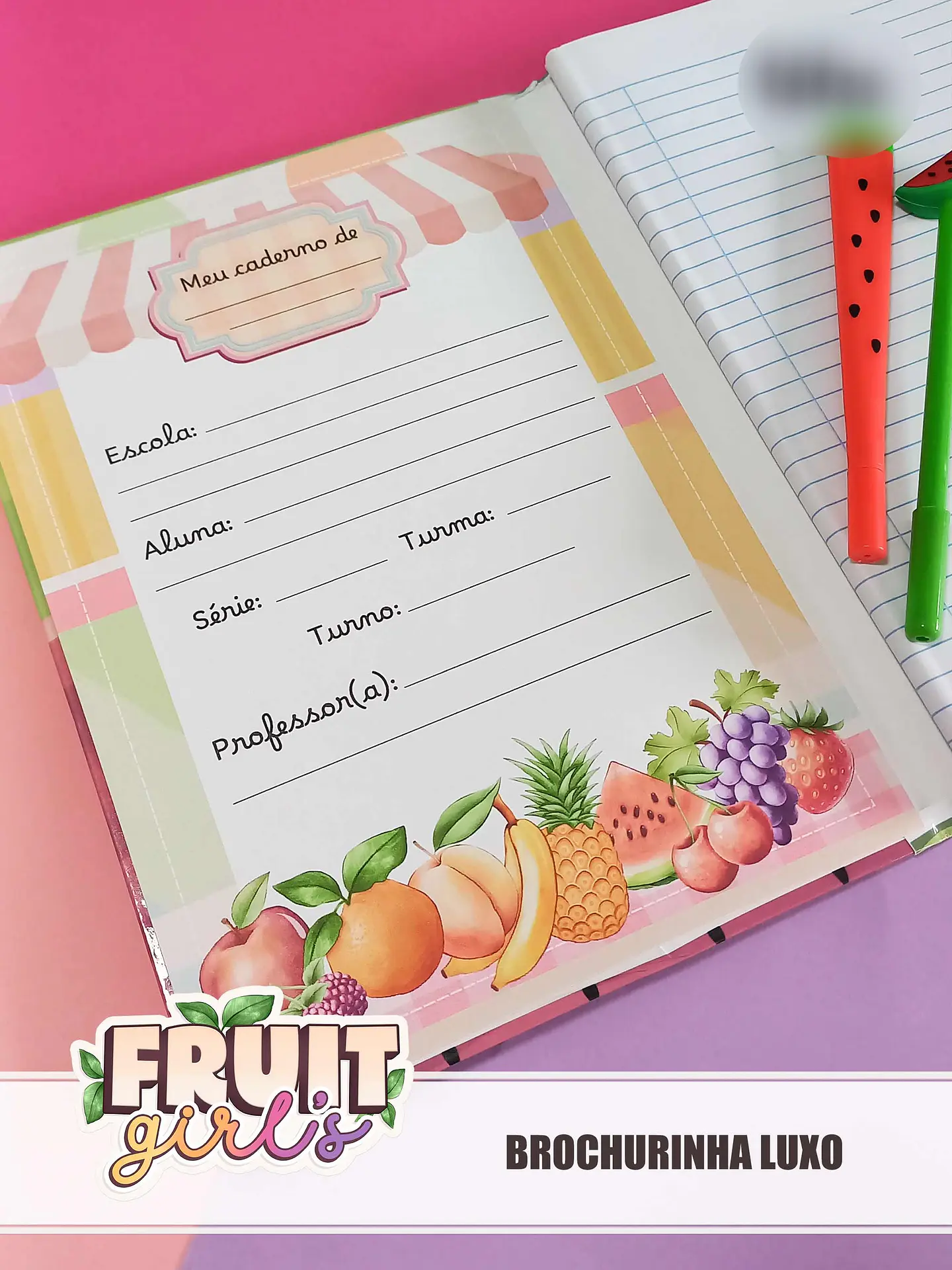 Arquivo Fruit Girls Encadernação Especial + Vídeo Aula - 7