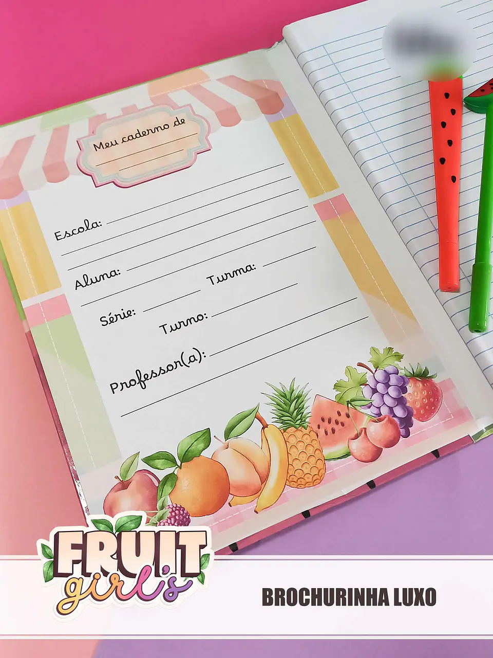Arquivo Fruit Girls Encadernação Especial + Vídeo Aula - 7