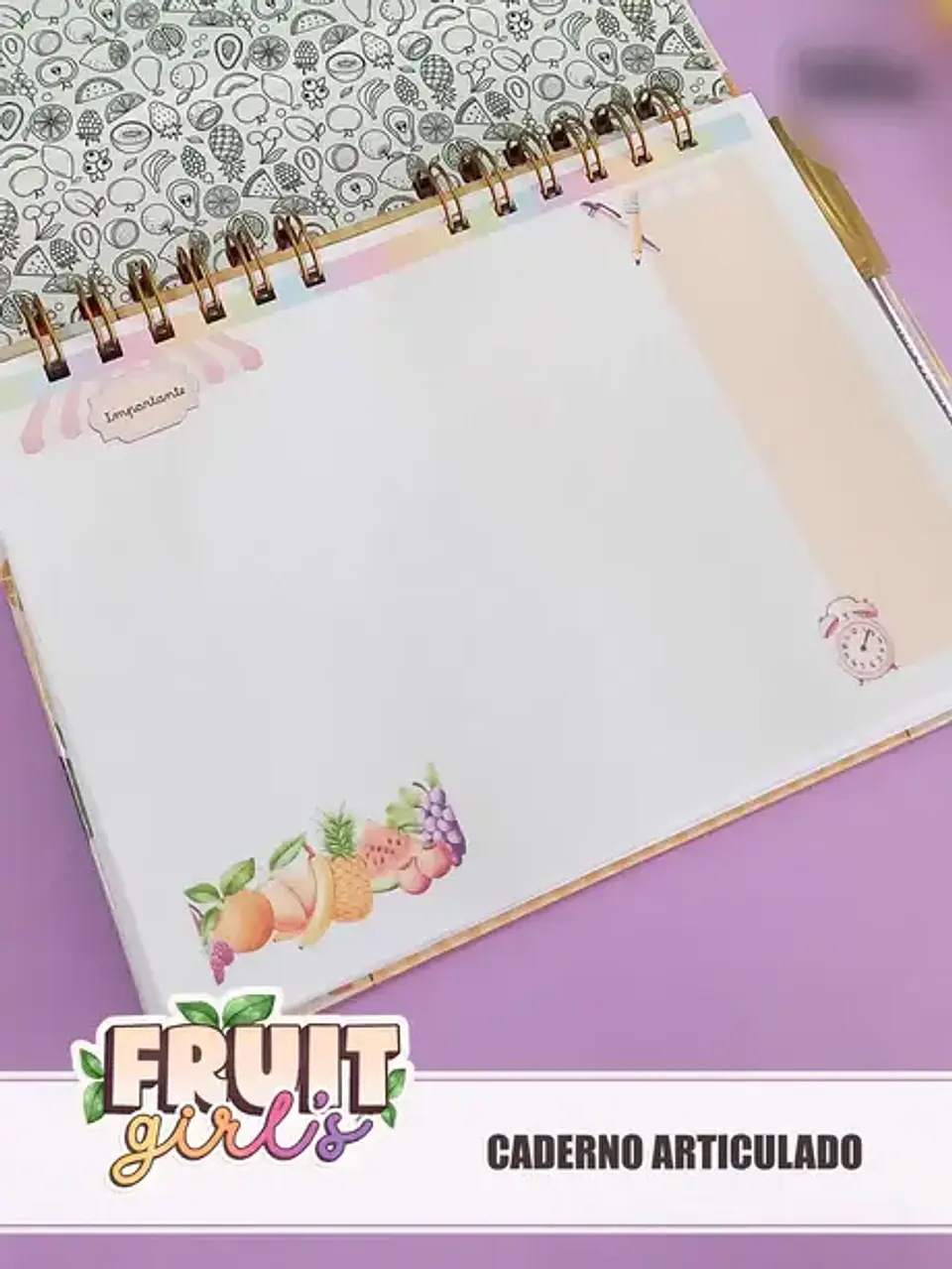 Arquivo Fruit Girls Encadernação Especial + Vídeo Aula - 9