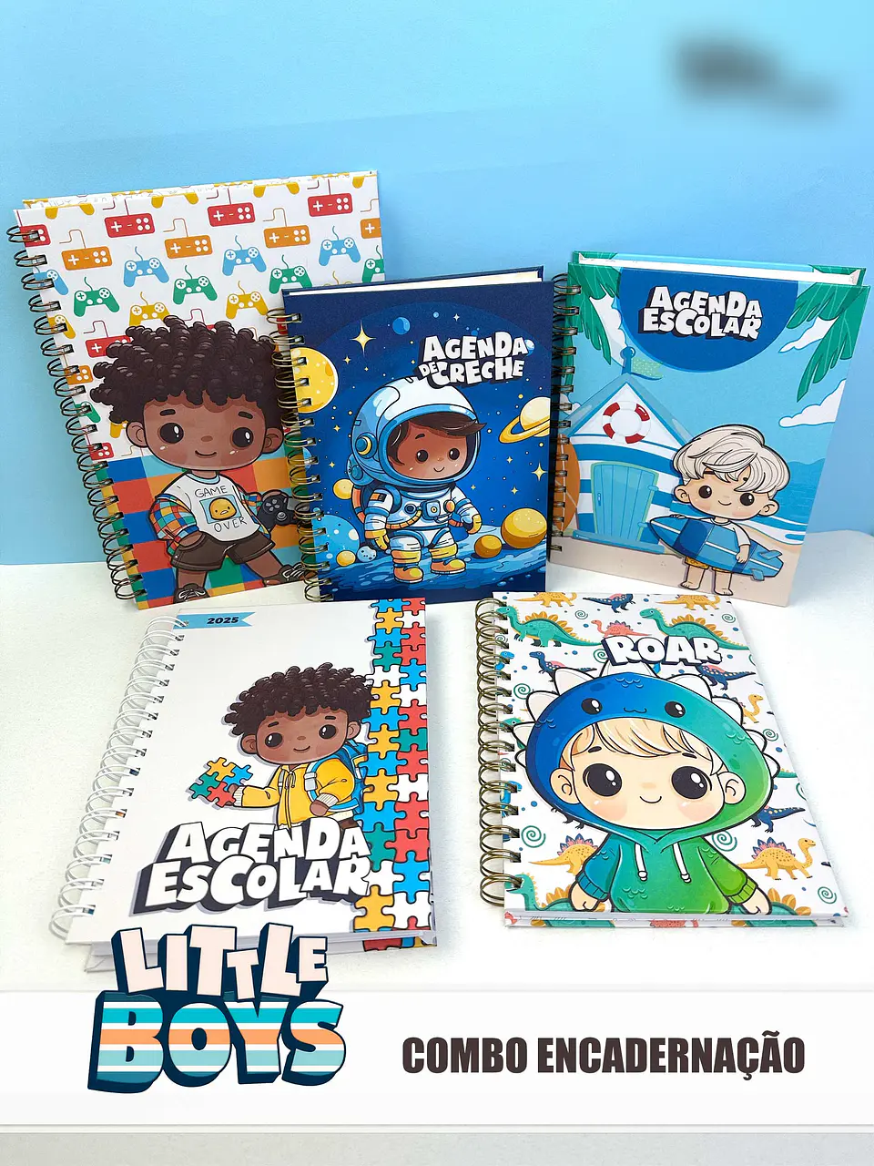 Arquivo Little Boys - Combo Encadernação Escolar 1