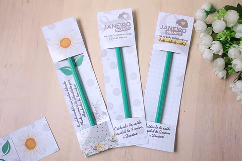 Arquivo Janeiro Branco Card lápis - loopinha