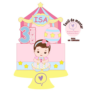 Arquivo de Corte Topo Circo Menina