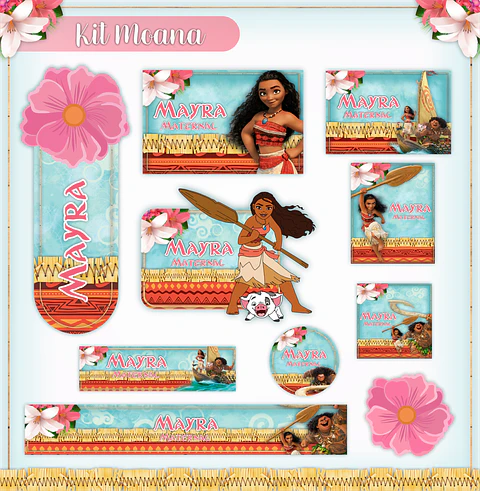 Arquivo Etiqueta Escolar Moana
