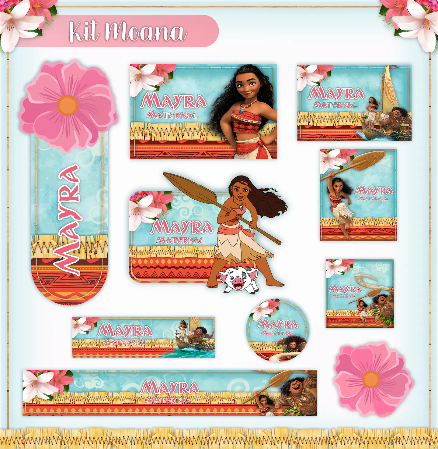 Arquivo Etiqueta Escolar Moana 1
