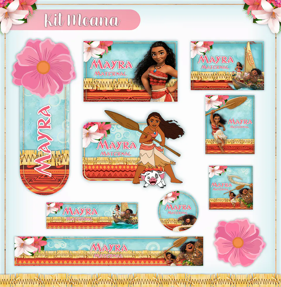 Arquivo Etiqueta Escolar Moana 1