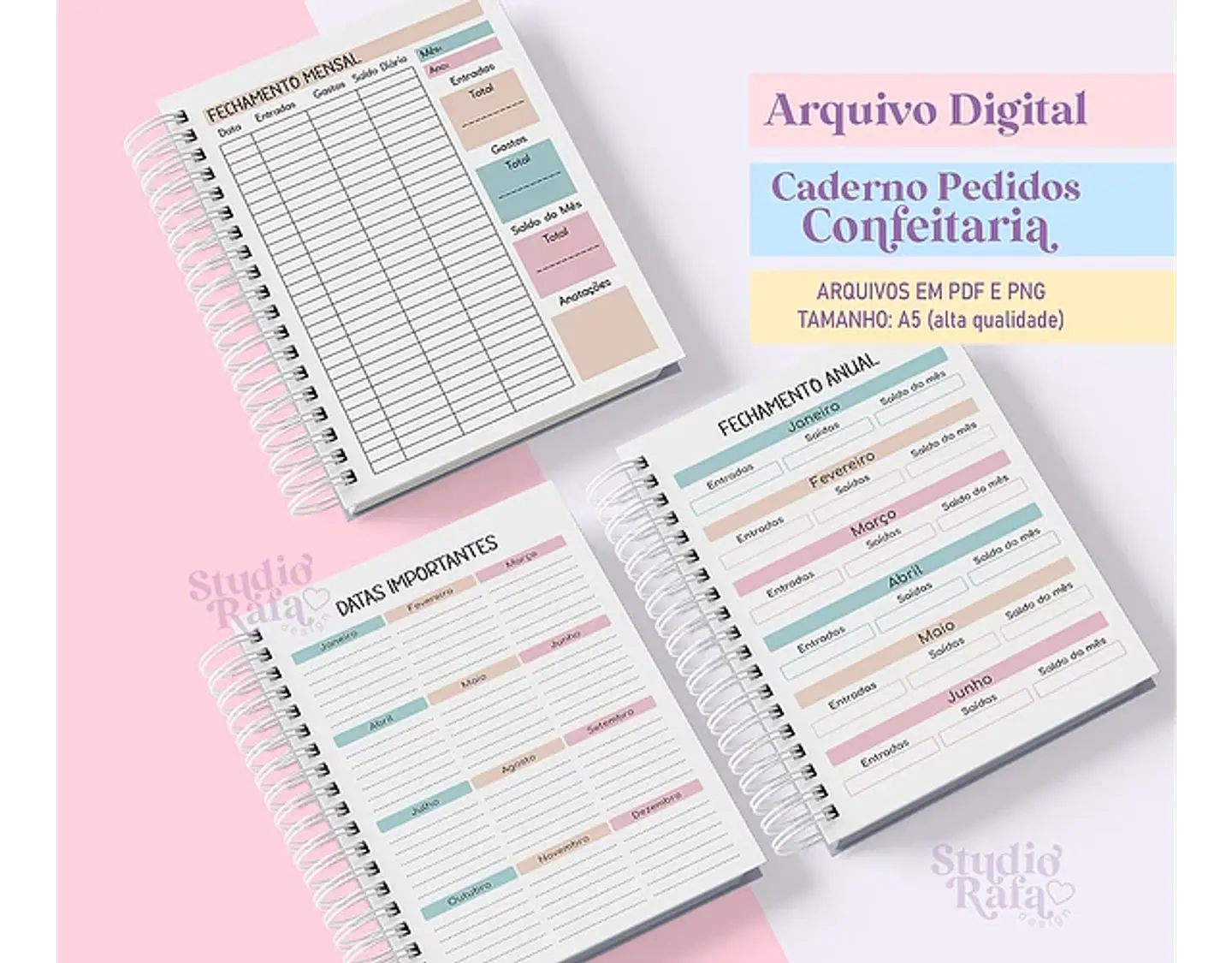 Arquivo Caderno de Pedidos da Confeiteira - STUDIO RAFA 3