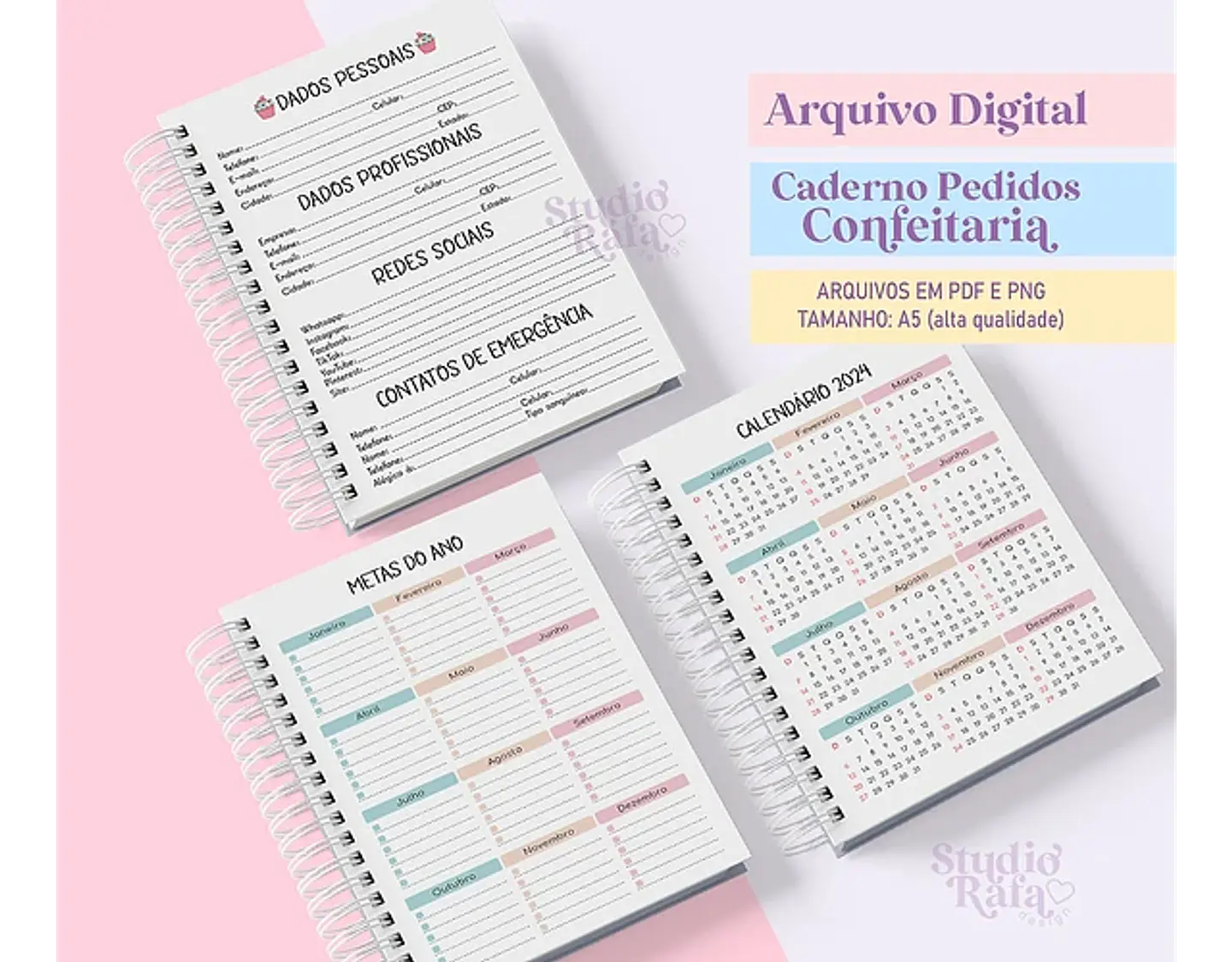 Arquivo Caderno de Pedidos da Confeiteira - STUDIO RAFA 4