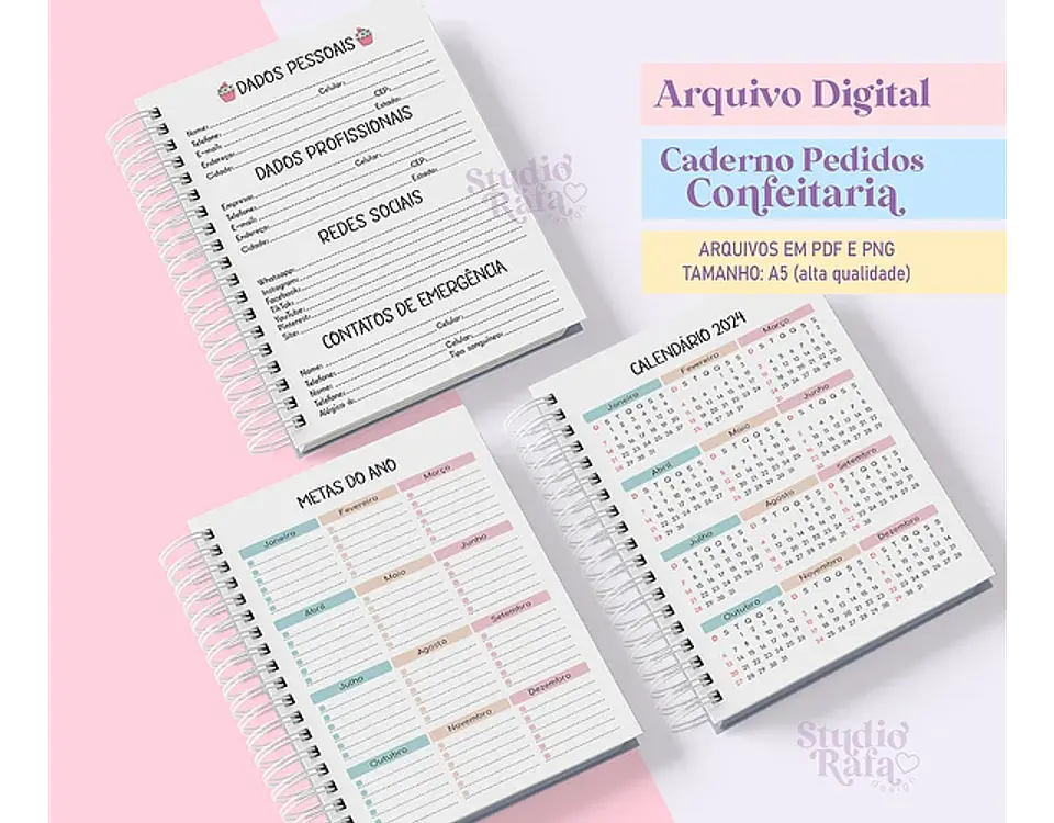 Arquivo Caderno de Pedidos da Confeiteira - STUDIO RAFA 4