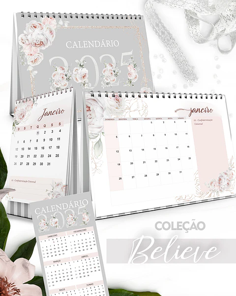 Arquivo Calendário 2025 Coleção Believe - BICHO PAPEL