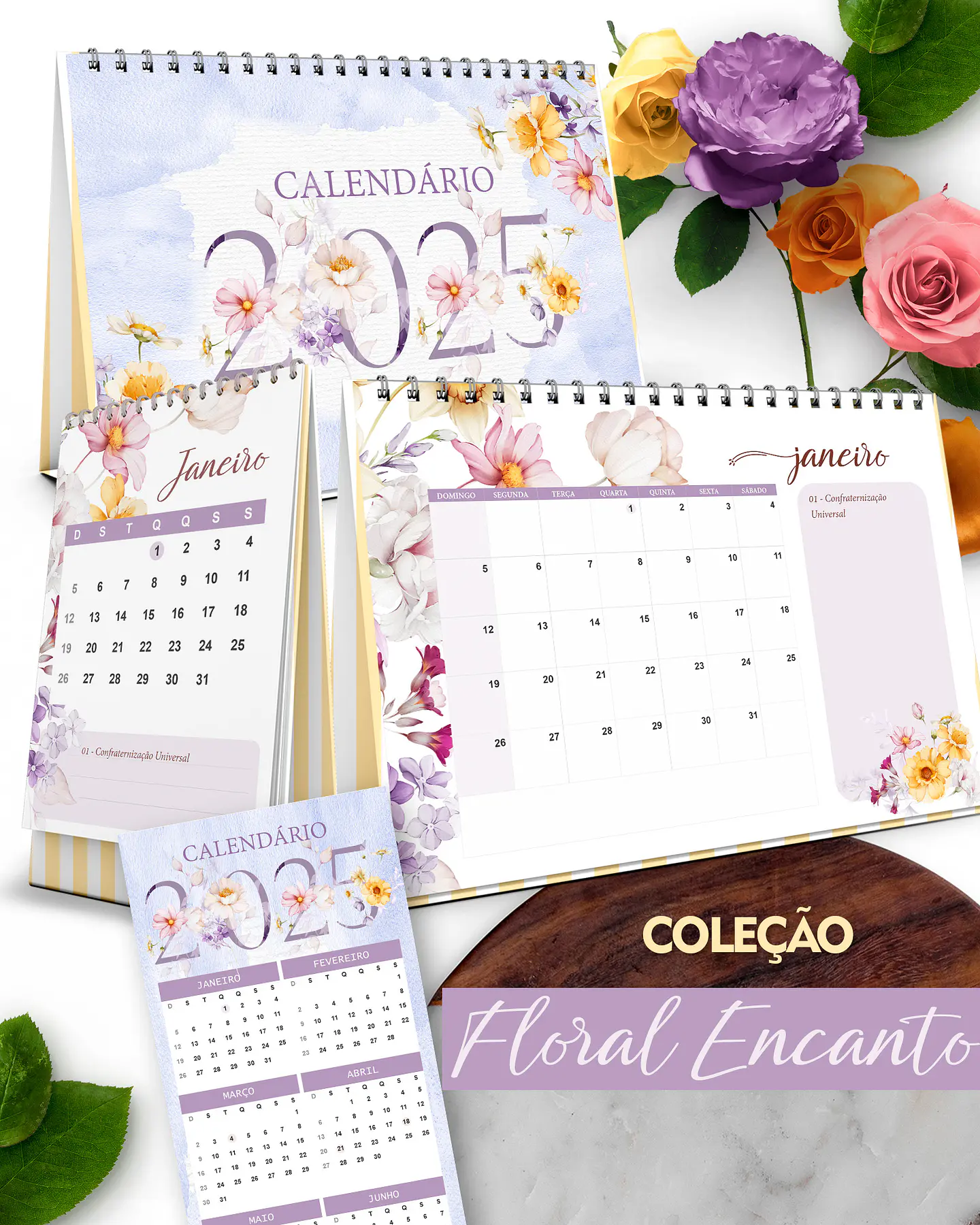 Arquivo Calendário 2025 Coleção Floral Encanto - BICHO PAPEL 1