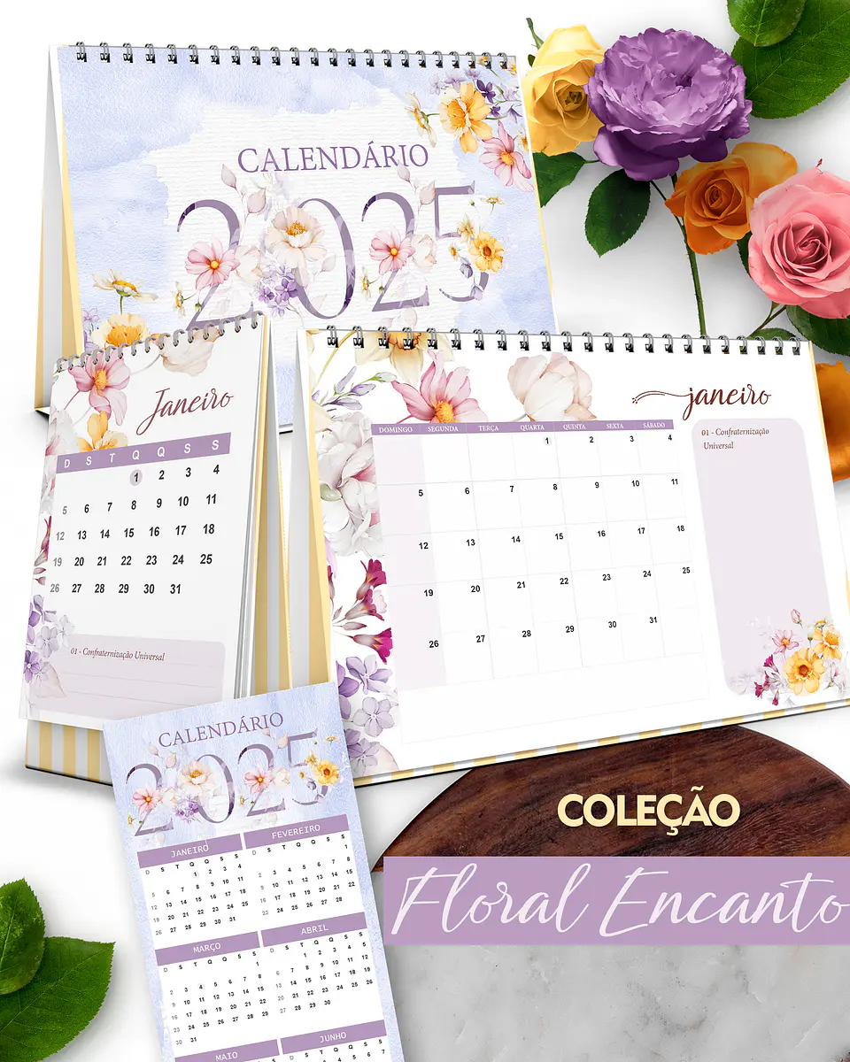 Arquivo Calendário 2025 Coleção Floral Encanto - BICHO PAPEL 1