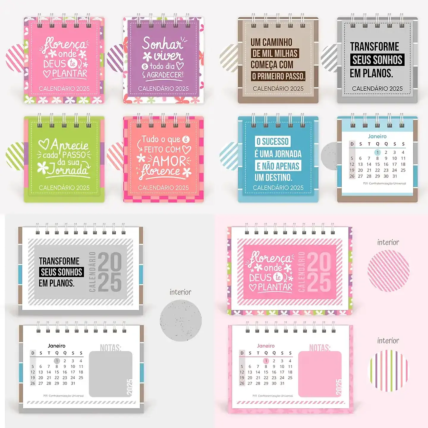 Arquivo Calendários de Mesa 2025 - A6 e Mini - Inspirações - TELMA CONTEL 1