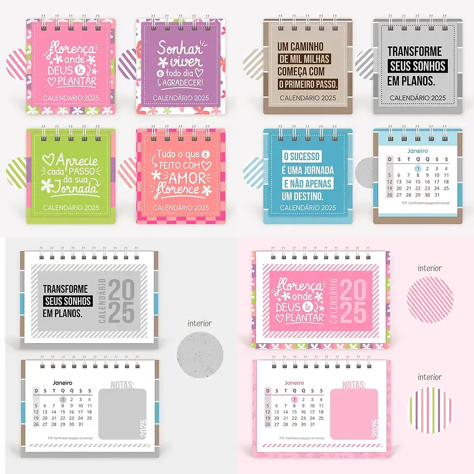 Arquivo Calendários de Mesa 2025 - A6 e Mini - Inspirações - TELMA CONTEL 1