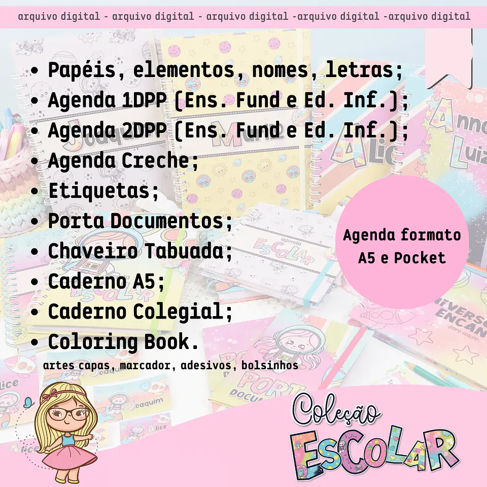 Arquivo Coleção Escolar 2025 Combo Completo - MIMOS PERSONALIZADOS 2