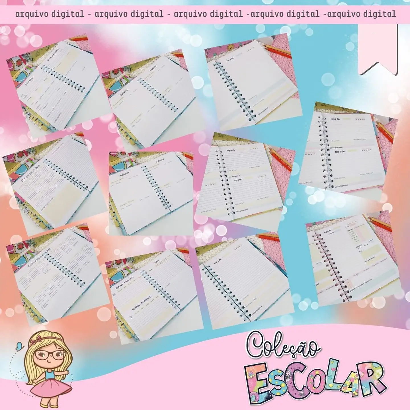 Arquivo Coleção Escolar 2025 Combo Completo - MIMOS PERSONALIZADOS 13