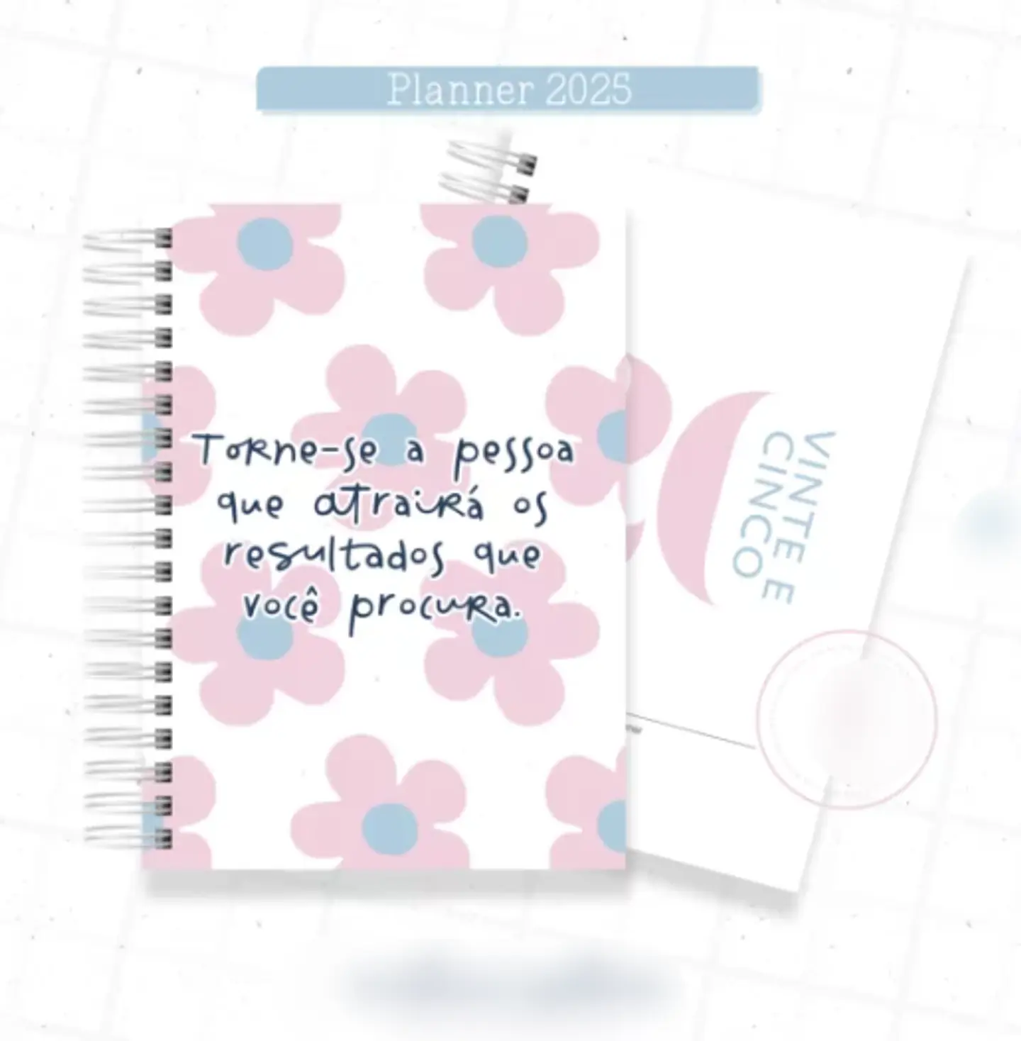 Arquivo Planner Floral 2025 Azul e Rosa - Criativa Afetiva 4