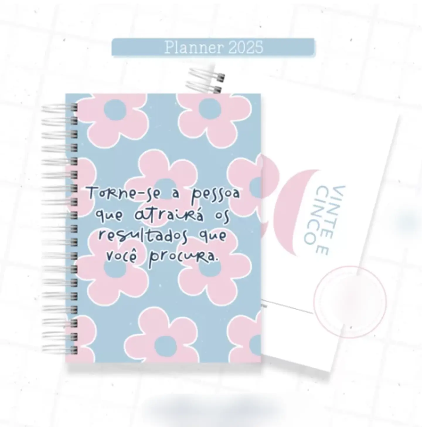 Arquivo Planner Floral 2025 Azul e Rosa - Criativa Afetiva 5
