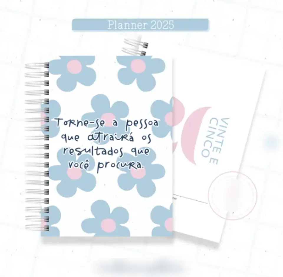 Arquivo Planner Floral 2025 Azul e Rosa - Criativa Afetiva 7
