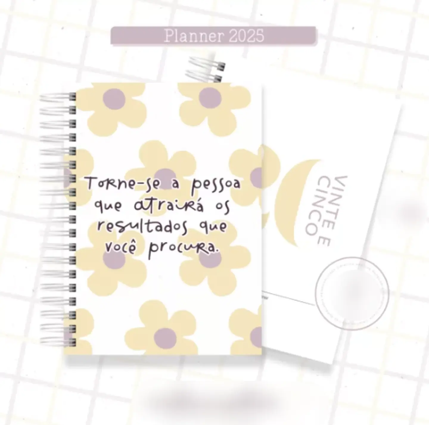 Arquivo Planner Floral 2025 Lilás e Amarelo - Criativa Afetiva 4
