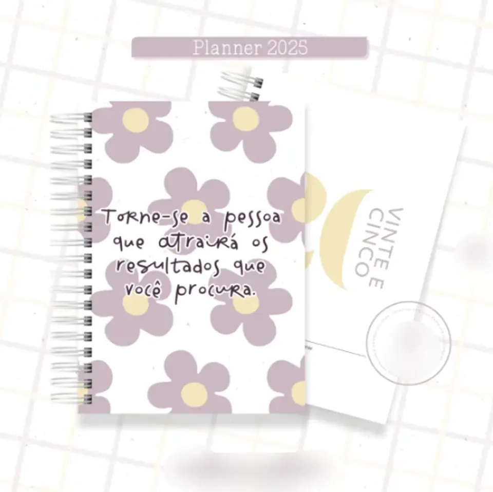 Arquivo Planner Floral 2025 Lilás e Amarelo - Criativa Afetiva 7